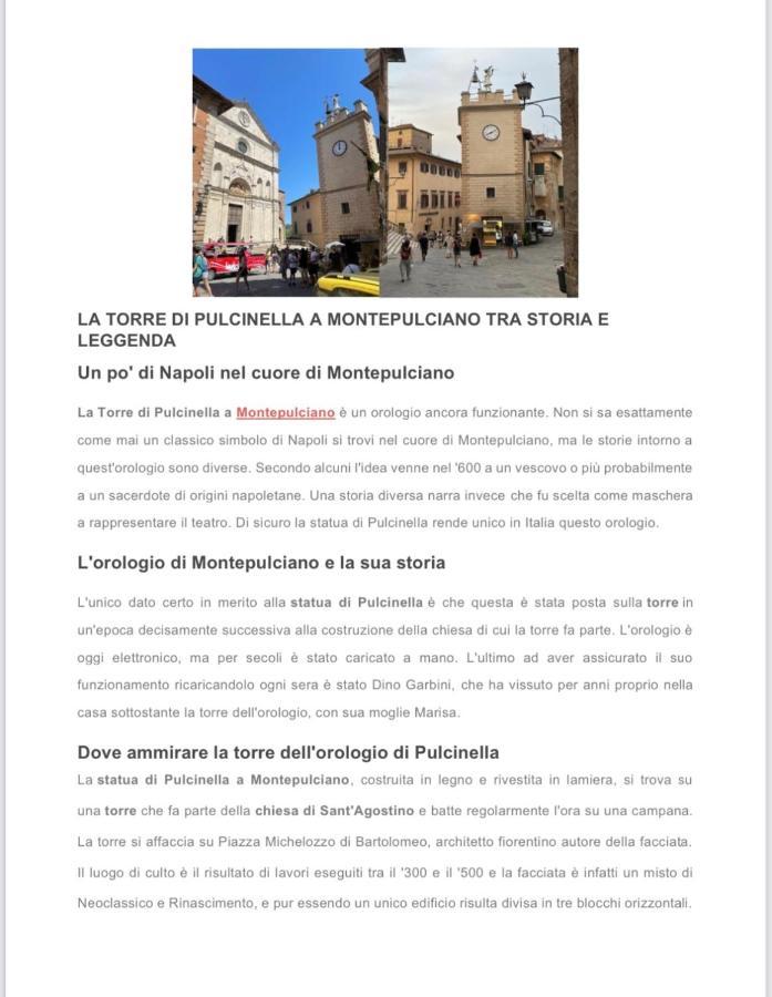 Pulcinella Appartamento Tipico Centro Storico Montepulciano Stazione Exteriér fotografie